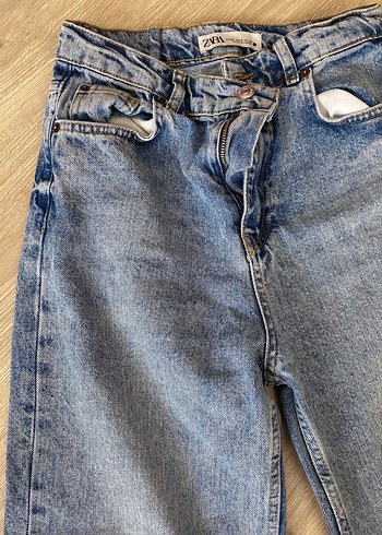 Zara Gri Kadın Denim Midi Jean