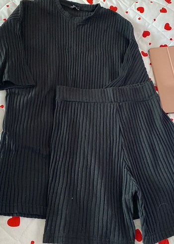 Penti Siyah Fitilli şortlu Pijama