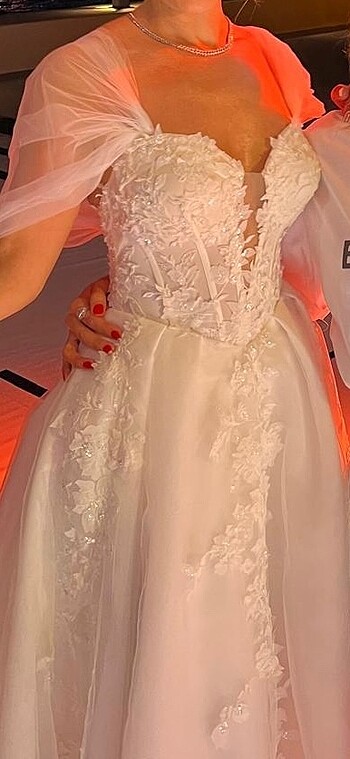 Tasarım gelinlik 2 farklı yaka modeli - Görsel 4