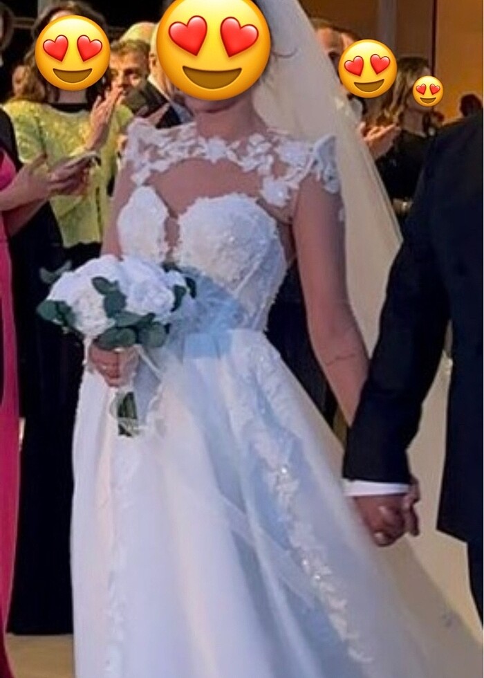 Tasarım gelinlik 2 farklı yaka modeli - Görsel 3