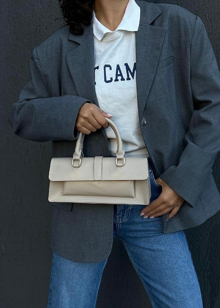 Zara muadili bej çanta - Görsel 5