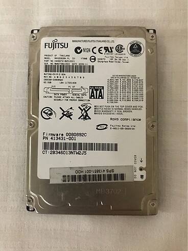 Beden Hitachi ve Fujitsu HDD Harddisk