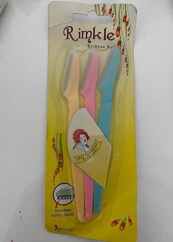 3 adet yüz jileti kadın kaş ustrayüz tüy alma ustrası - Görsel 2