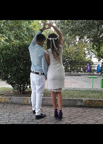 38 Beden beyaz Renk Nikah elbisesi