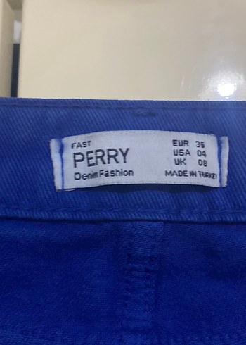 Mavi Bol Kesim Midi Kadın Kot Pantolon - Görsel 2