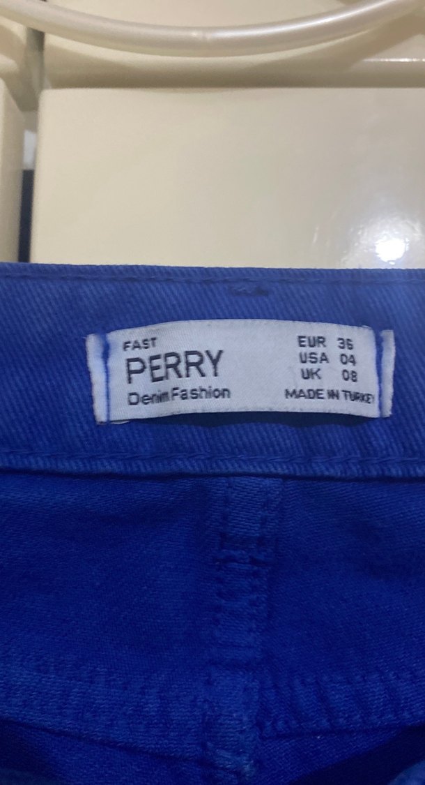 Mavi Bol Kesim Midi Kadın Kot Pantolon - Görsel 2