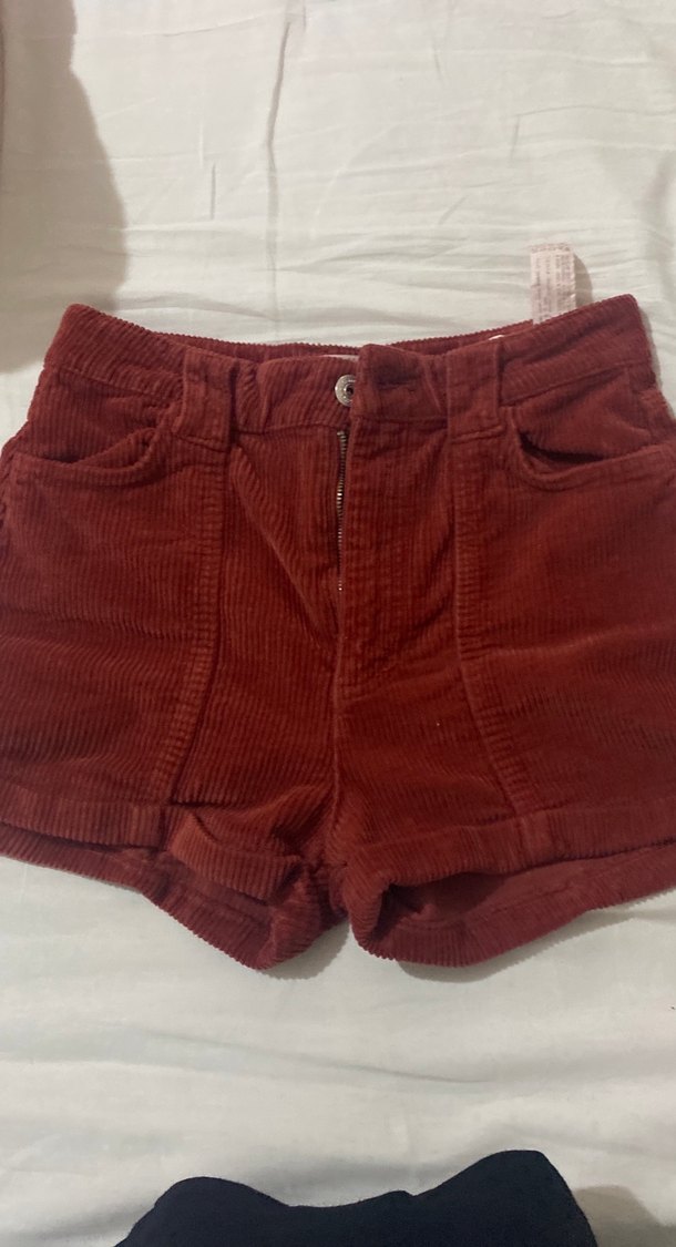 Bordo Kadın Süet Mini Şort - Görsel 2