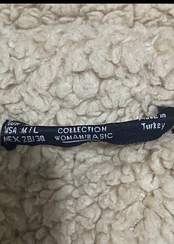 Bej Peluş Kısa Kadın Mont - Görsel 3