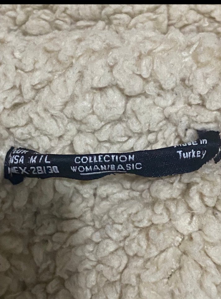 Bej Peluş Kısa Kadın Mont - Görsel 3