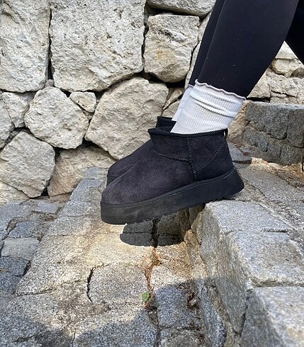 Ugg Kalın taban içi kürklü kadın bot