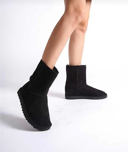 Ugg İçi tüylü uzun ugg model siyah bot