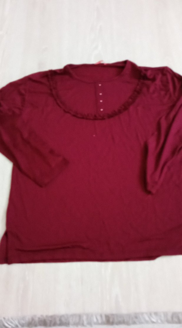 Bordo Uzun Kollu Hamile Üstü - Görsel 2