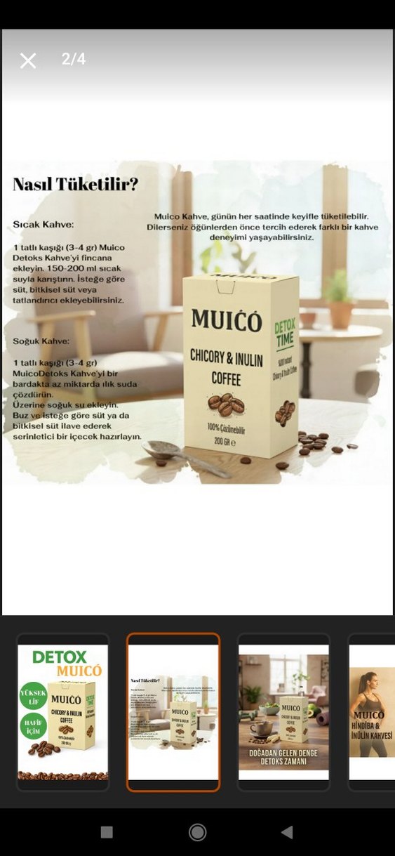 Muico Detox Zamanı Kahve 200g - Görsel 2