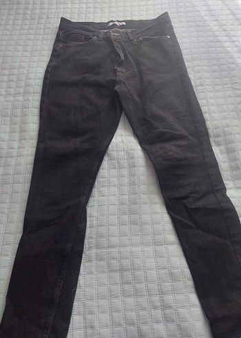 Kadin Siyah Denim Normal Boy Kot Pantolon