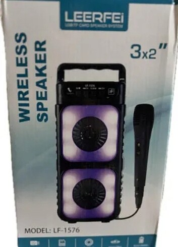 Leerfei LF-1576 Kablosuz Bluetooth Hoparlör ve Mikrofon Seti - Görsel 4