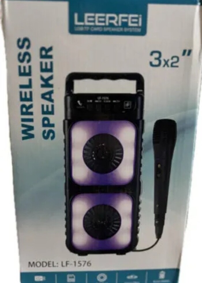 Leerfei LF-1576 Kablosuz Bluetooth Hoparlör ve Mikrofon Seti - Görsel 4