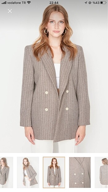 38 Beden Kahverengi Blazer Ceket