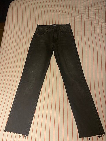 Straight fit kot pantolon stradivarius siyah