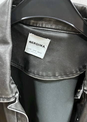 Düğmeli Siyah Deri Kadın Ceket - Görsel 2