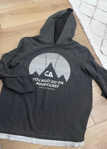 Gri Baskılı Hamile Uzun Kollu Tişört - Görsel 2