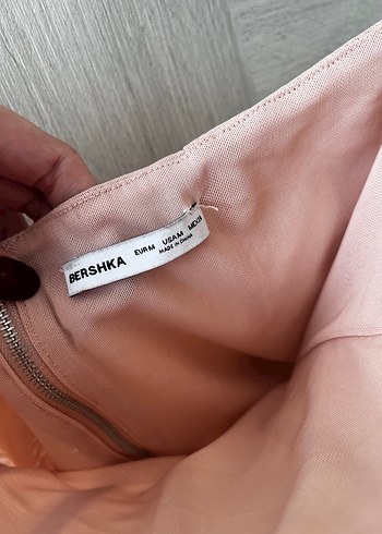 Zincir Detaylı Pembe Straplez Mini Büstiyer - Görsel 2