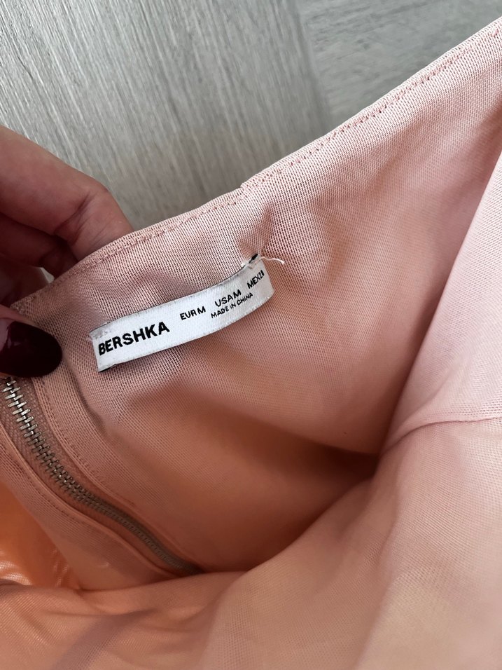 Zincir Detaylı Pembe Straplez Mini Büstiyer - Görsel 2