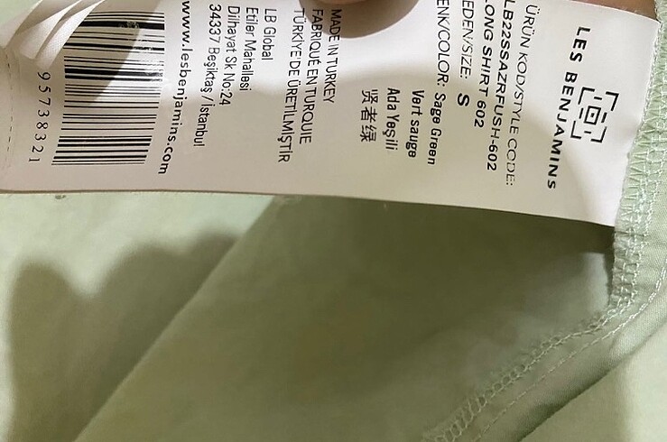 s Beden yeşil Renk LES BENJAMINS GÖMLEK