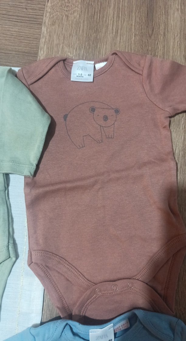 Pamuklu Uzun Kollu Bebek Body 5 adet - Görsel 3