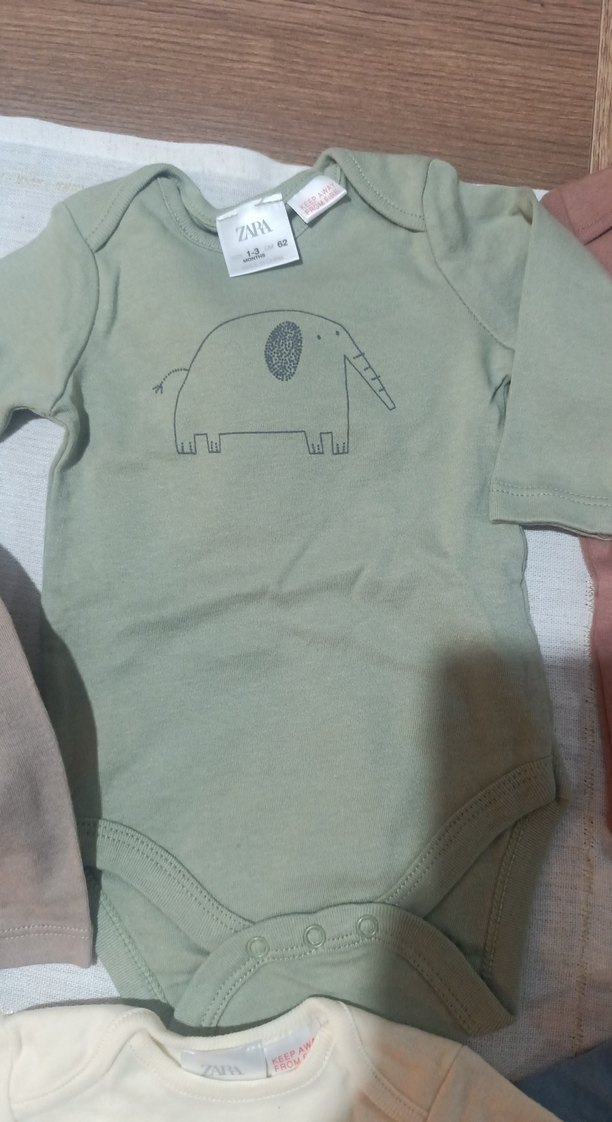 Pamuklu Uzun Kollu Bebek Body 5 adet - Görsel 2