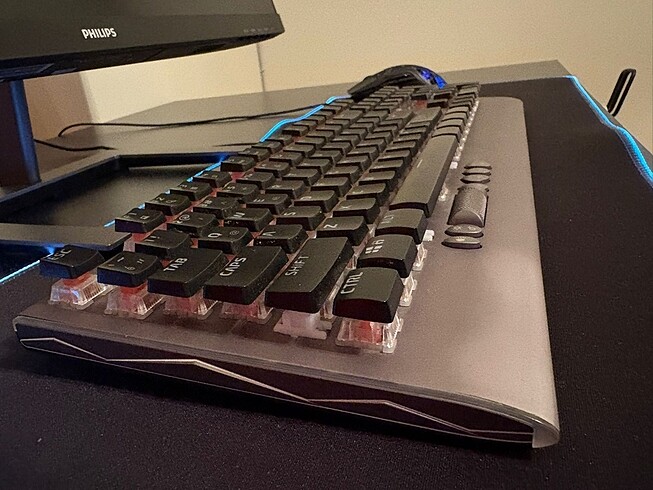 Beden RAMPAGE KB-R211 PRİME RGB BACKLİGHT KRİSTAL RED SWİTCH GAMİNG KL