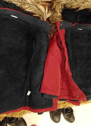 3-6 Ay Beden bordo Renk Çocuk coat 2 adet