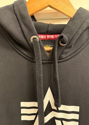 Alpha Industries Siyah Kapüşonlu Sweatshirt - Görsel 3