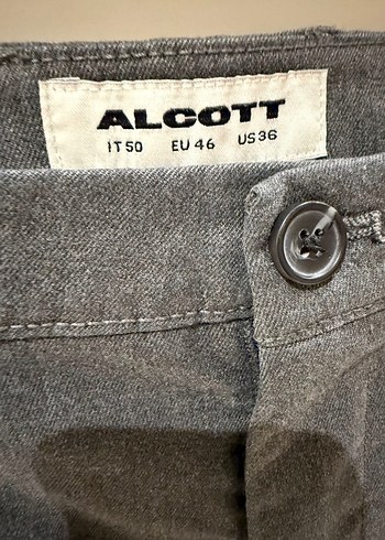 Alcott italyan Gri Pilili Street Style Erkek Pantolon - Görsel 3