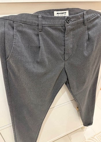 Alcott italyan Gri Pilili Street Style Erkek Pantolon - Görsel 2