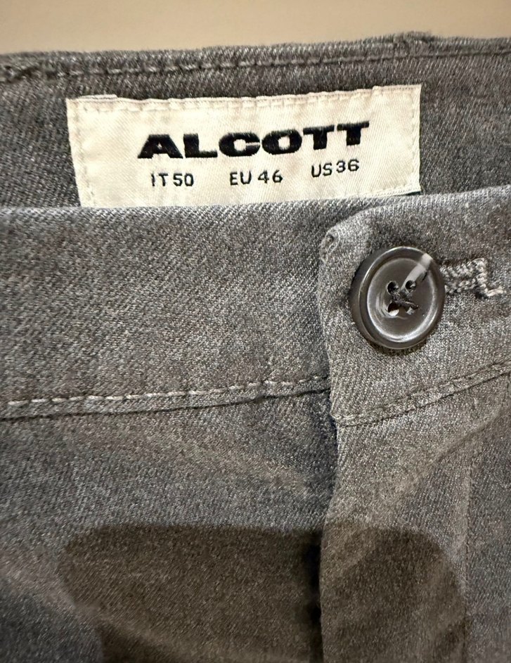 Alcott italyan Gri Pilili Street Style Erkek Pantolon - Görsel 3