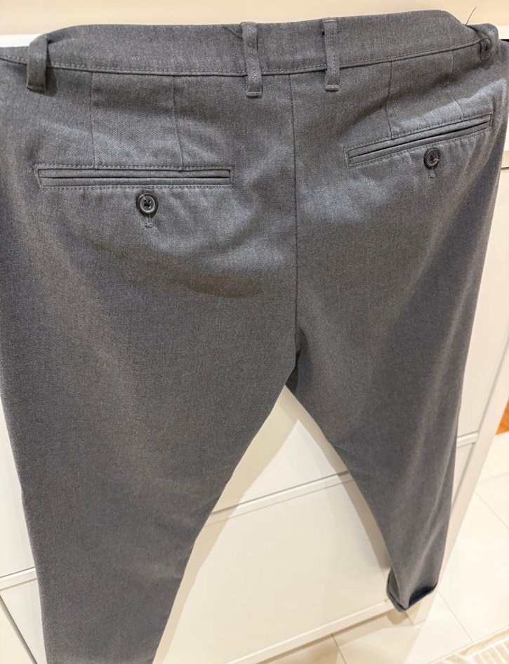 Alcott italyan Gri Pilili Street Style Erkek Pantolon - Görsel 4