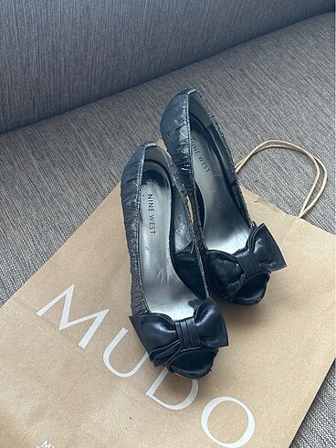 Nine West Nine west abiye platform siyah gümüş