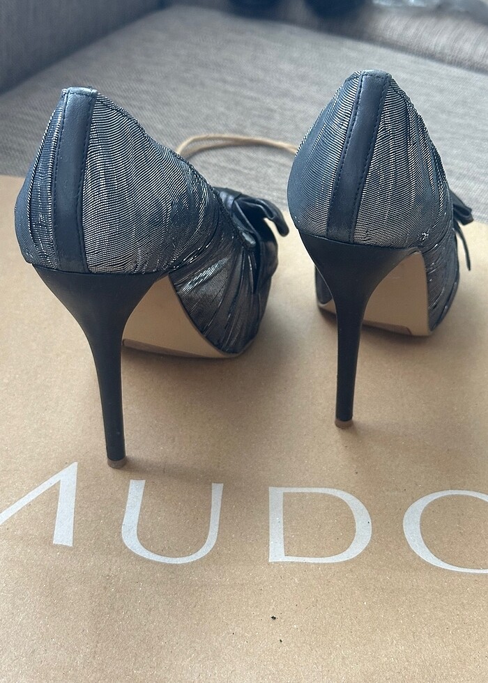 Nine west abiye platform siyah gümüş - Görsel 4