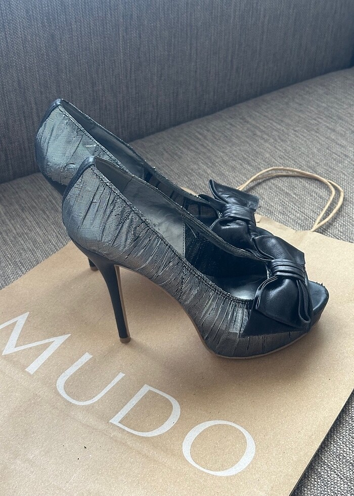 Nine west abiye platform siyah gümüş - Görsel 3