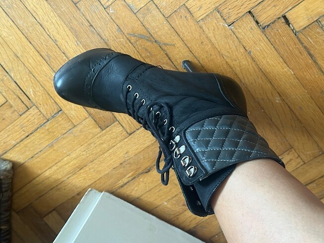 Tergan bot postal bağcıklı - Görsel 6