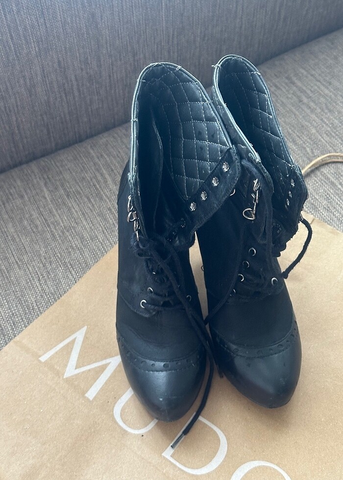 Tergan bot postal bağcıklı - Görsel 3