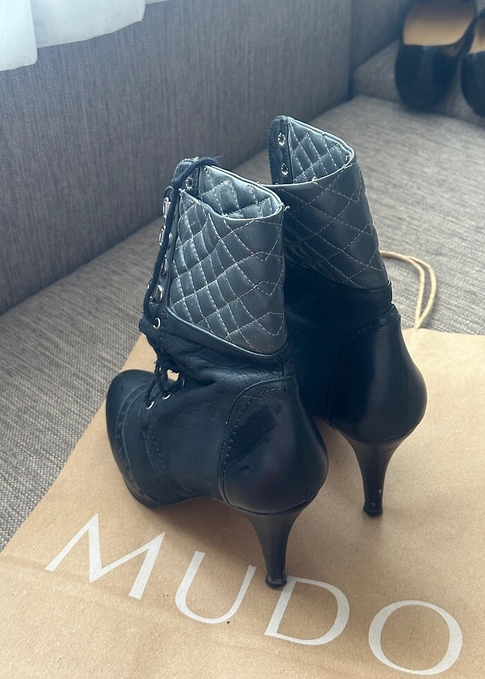 Tergan bot postal bağcıklı - Görsel 4