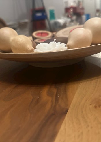 İkea Ahşap çanak Mumluk ve Süs Eşyaları - Görsel 2