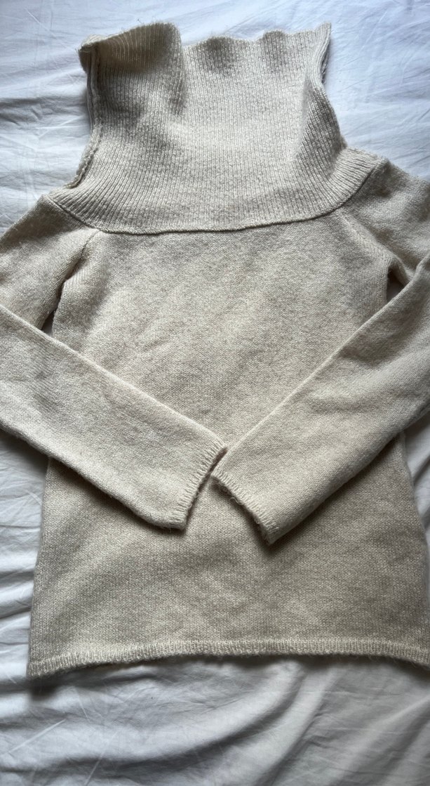 Bej Kadın Keten madonna yaka bluz - Görsel 4