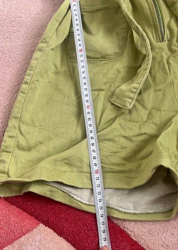 Yeşil Kemerli Keten Kadın Tulum - Görsel 2