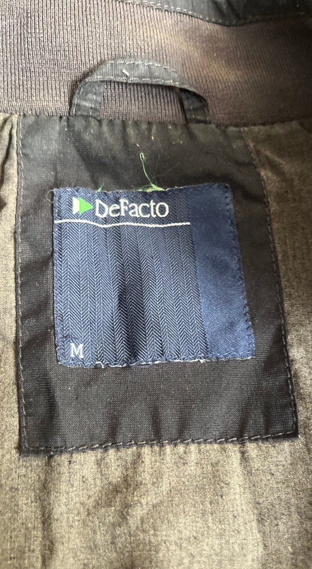 Gri Erkek Keten Uzun Kollu Fermuarlı Ceket - Görsel 4