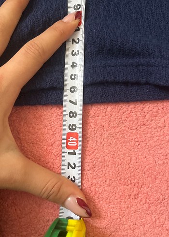 Renkli Detaylı Mavi Polo Tişört - Görsel 3