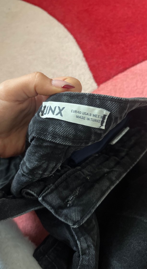 Siyah Bol Kesim Midi Kadın Kot Pantolon - Görsel 3