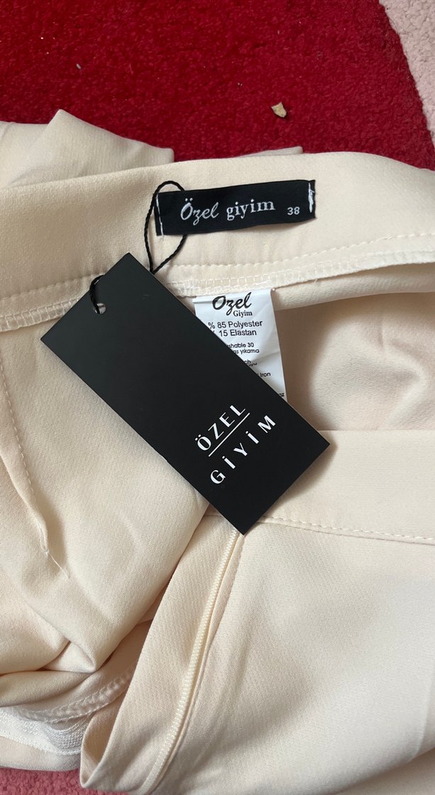 Bej Kadın Kumaş Pantolon - Görsel 2