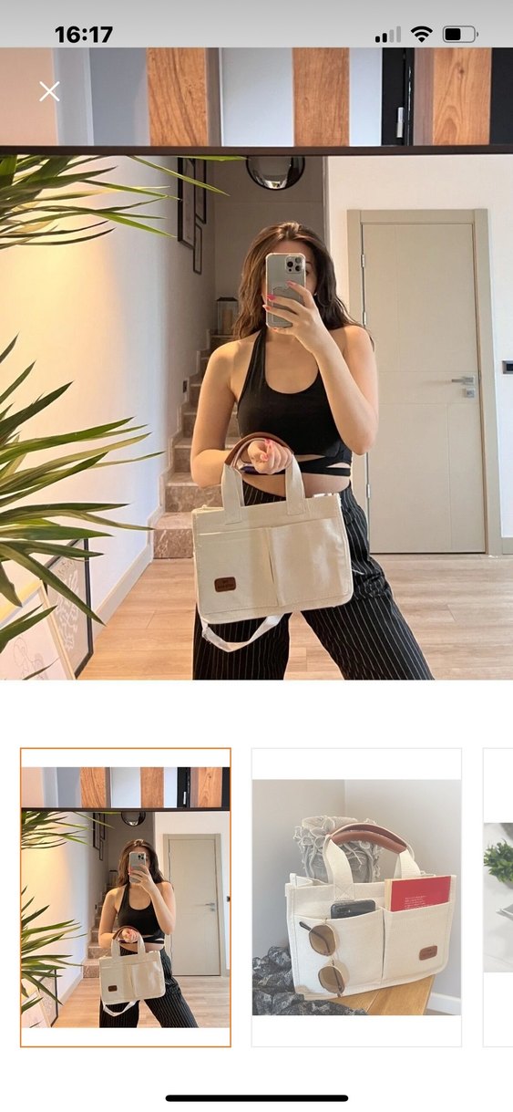 Beyaz Minimalist Günlük Kadın Çantası - Görsel 2